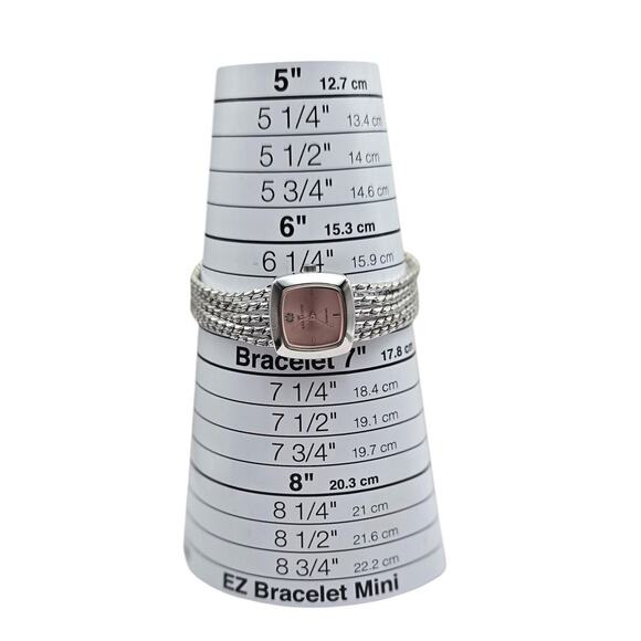 Anne Klein Diamond Accent Watch | Pink Dial & Multi-Strand Silver-Tone Bracelet - Picture 6 of 8